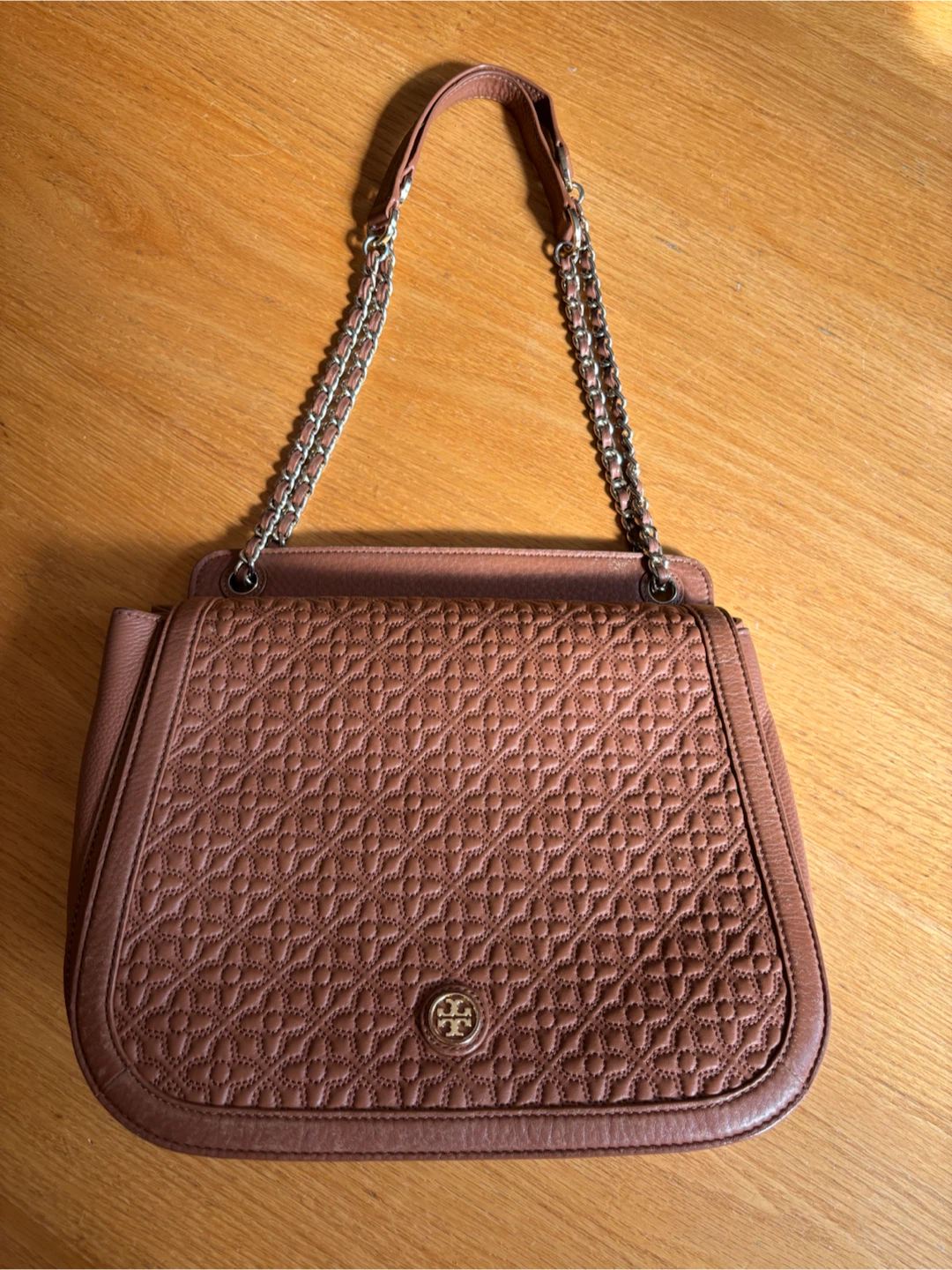 Tory Burch Brown Leather Shoulder Bag