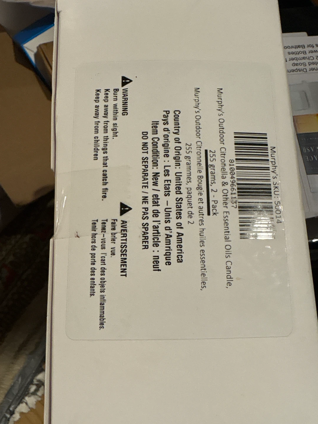 Murphy's Outdoor Citronella & Other Essential Oils Candle - 2 Pk - photo 2