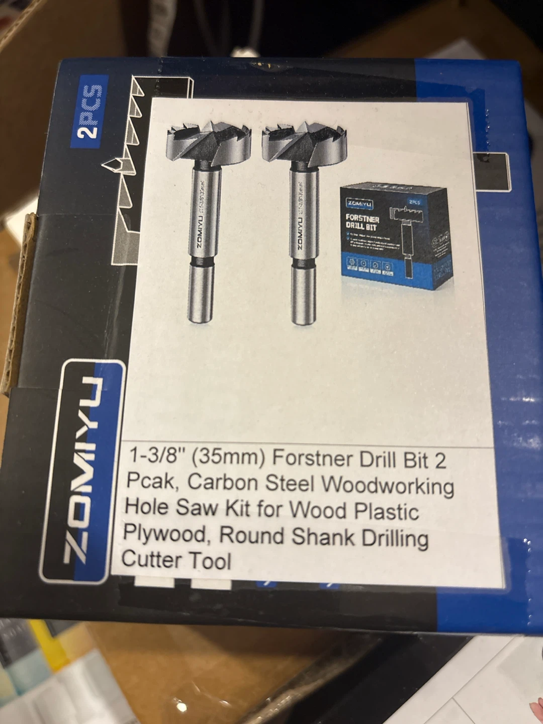 ZOMIYU 1-3/8" (35mm) Forstner Drill Bit 2-Piece Set