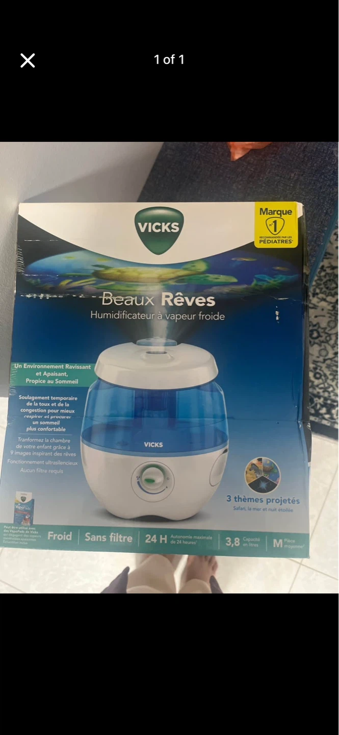 Vicks Beaux Rêves Cool Mist Humidifier
