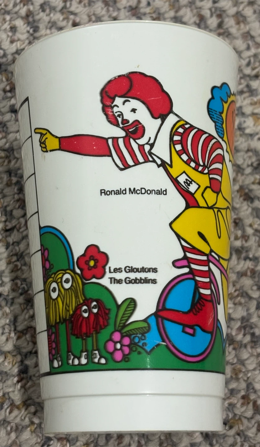 Vintage 1980 Ronald McDonald & The Gobblins Collectible Cup