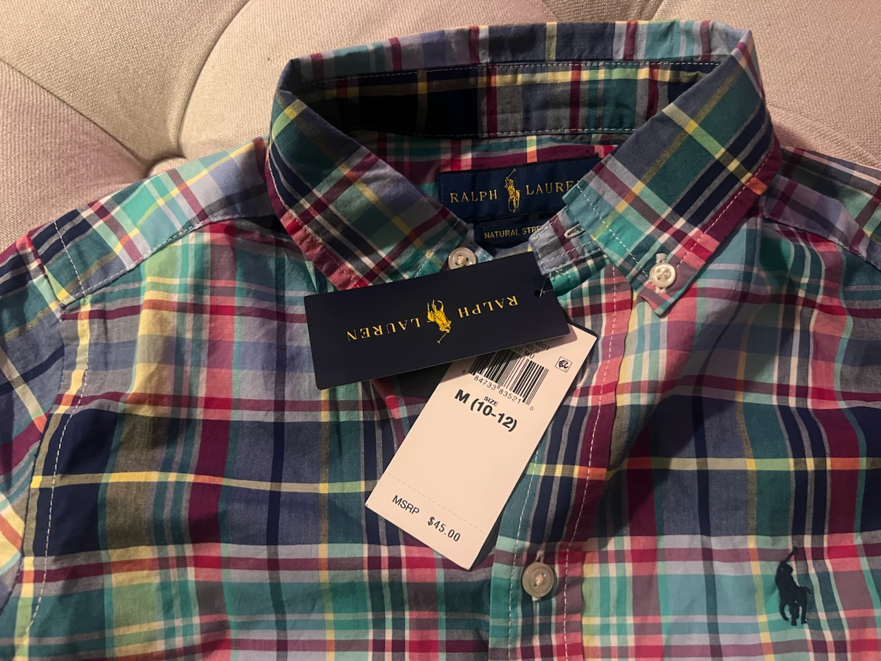 Kids Old Navy Plaid Button-Down Shirt  M (10-12)