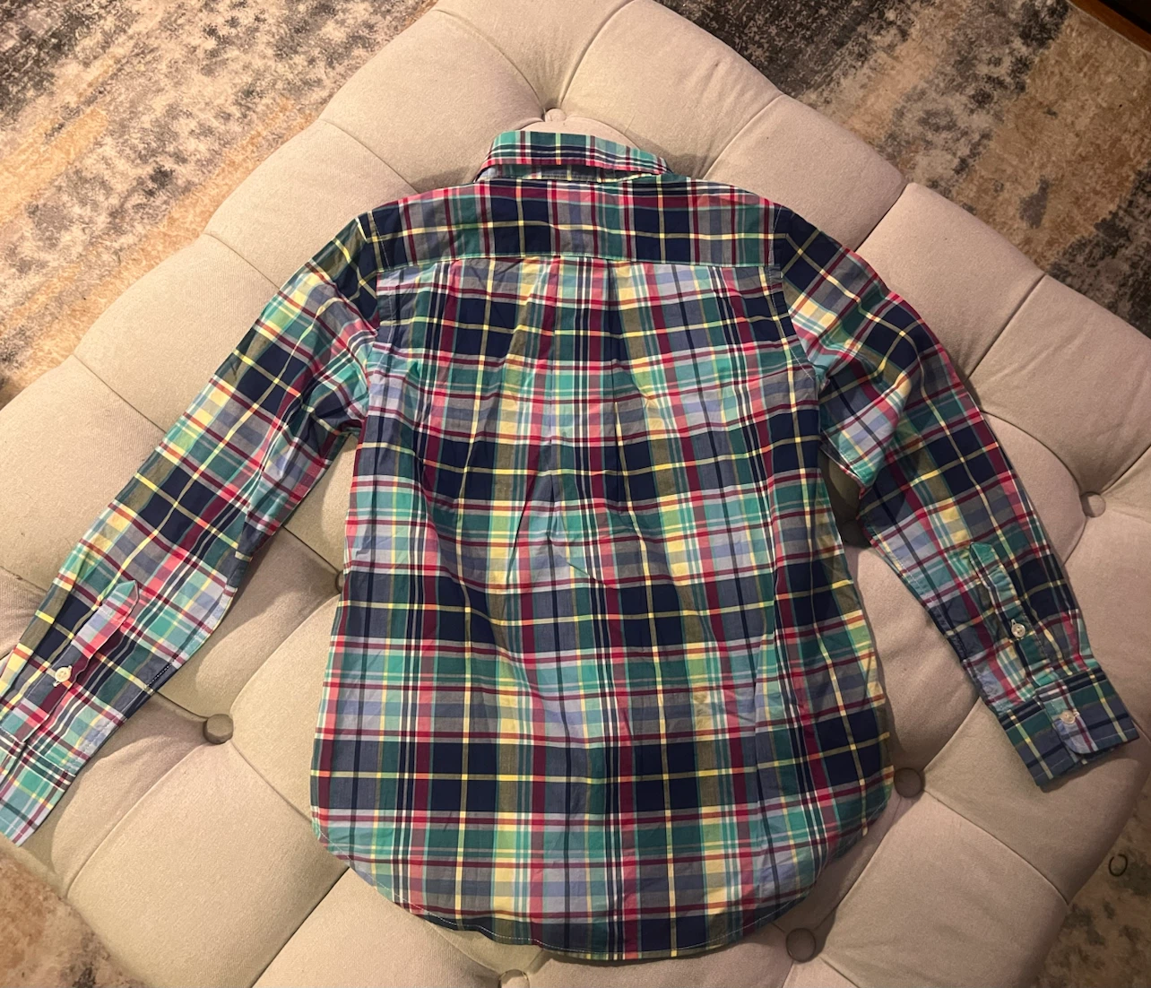 Kids Old Navy Plaid Button-Down Shirt  M (10-12) - photo 2