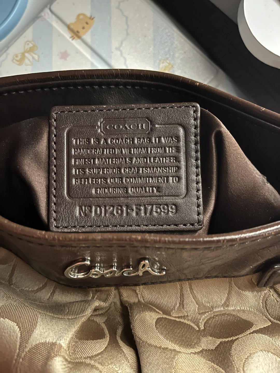 Coach Brown Signature Monogram Tote Bag - photo 3