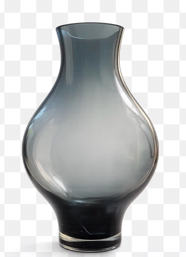 Smoky Grey Glass Vase