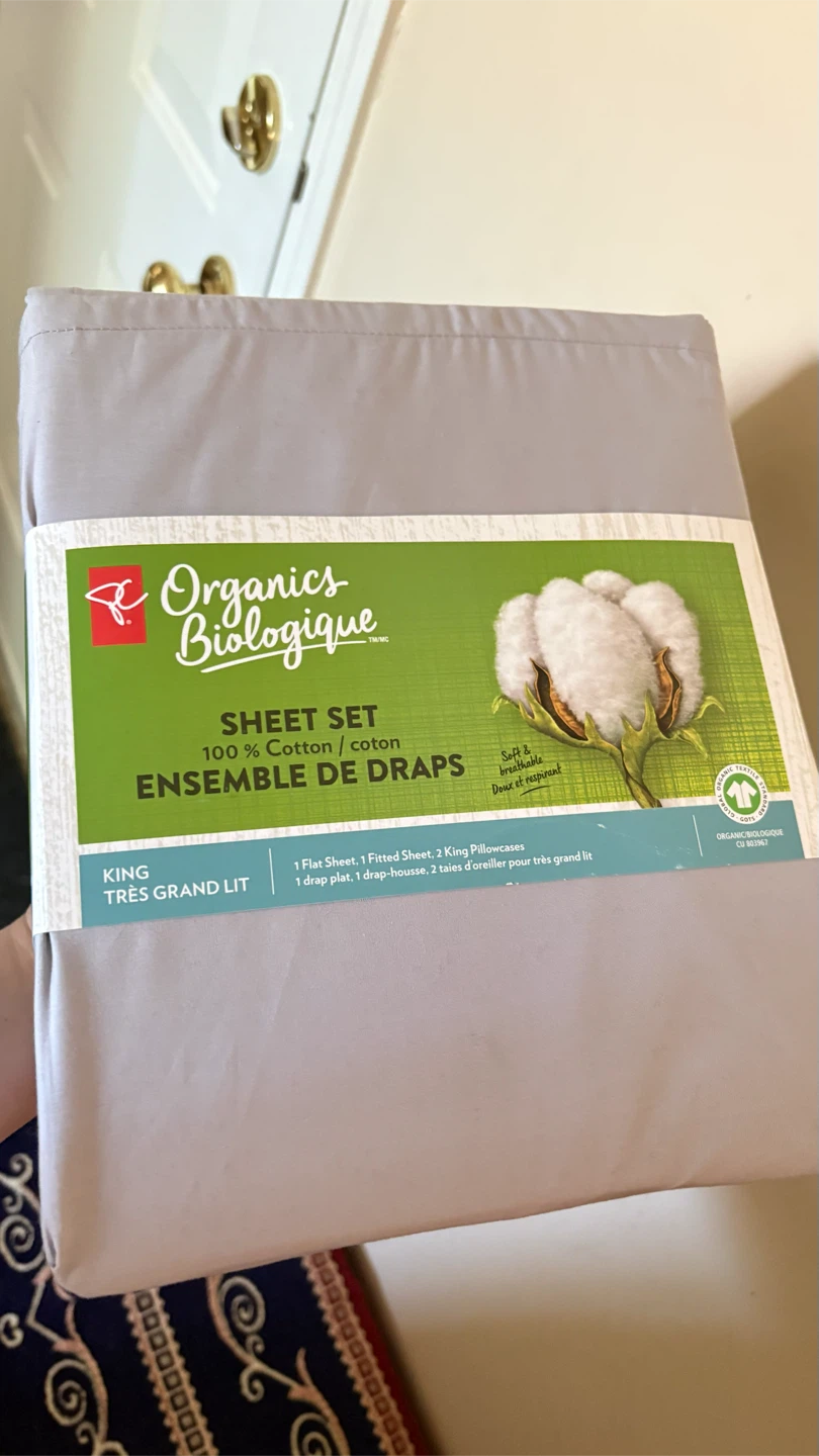 Brand new PC Organics Biologique King Sheet Set - Grey - photo 2