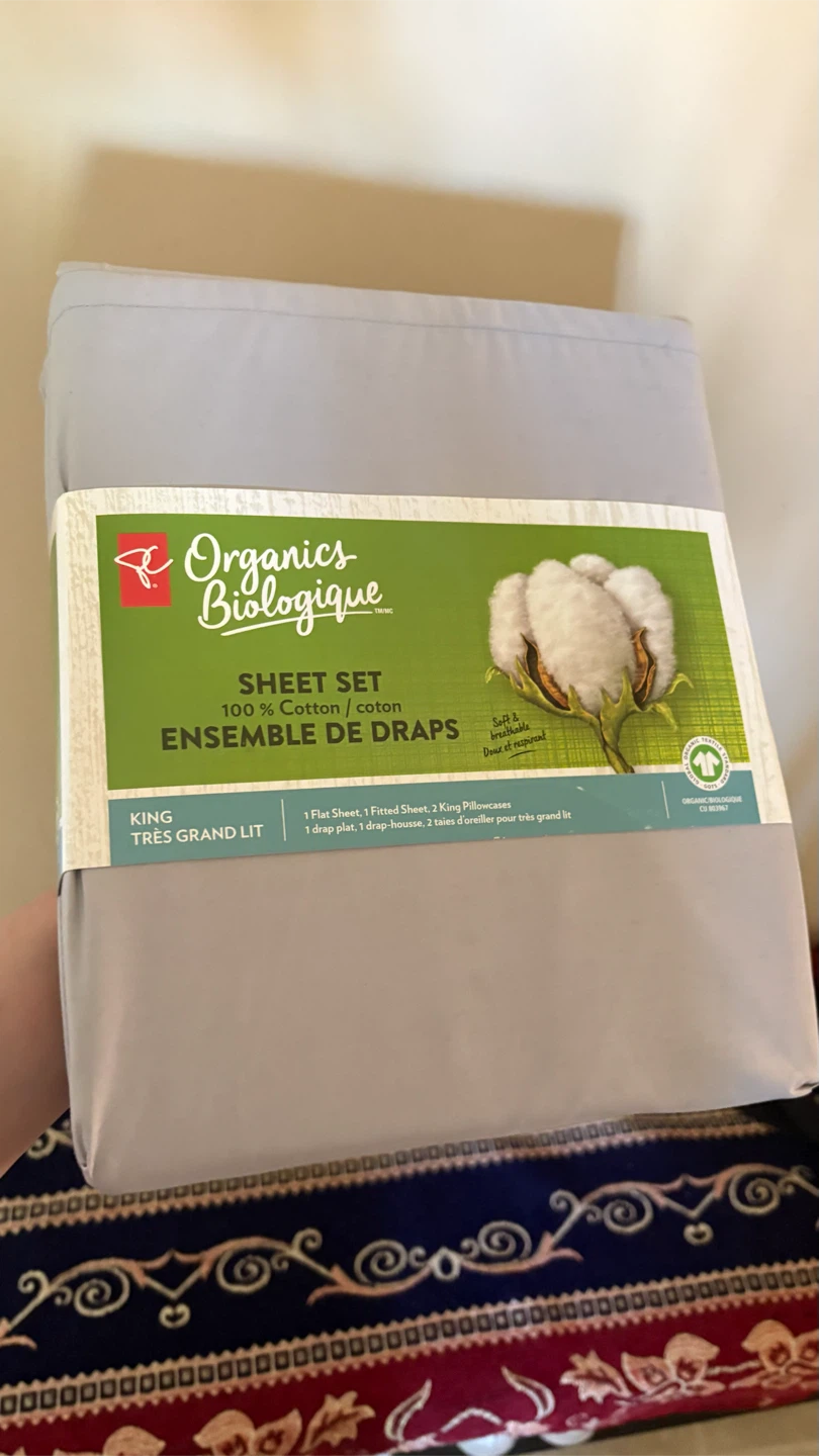 Brand new PC Organics Biologique King Sheet Set - Grey - photo 3