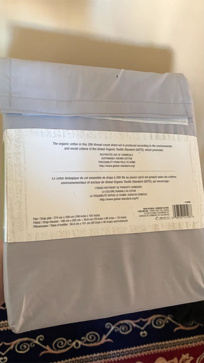 Brand new PC Organics Biologique King Sheet Set - Grey - photo 4