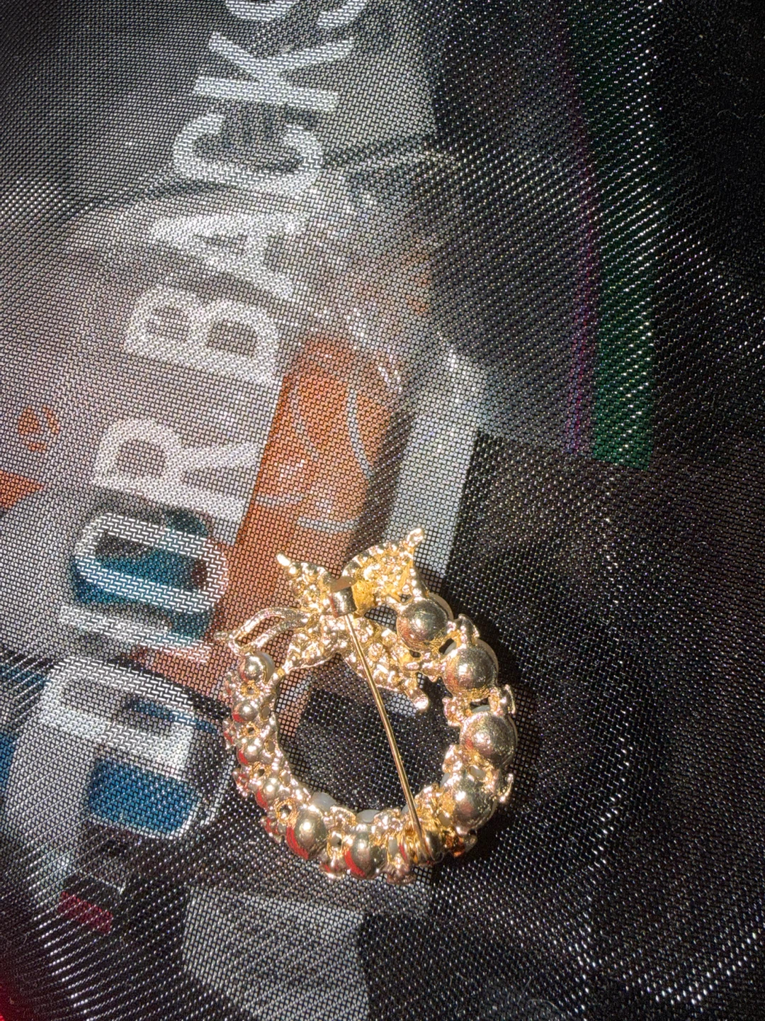 Pearl and Crystal Butterfly Wreath Brooch - photo 3