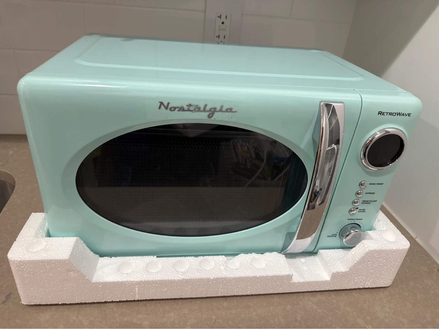 Nostalgia RetroWave Microwave - Aqua Blue - photo 2