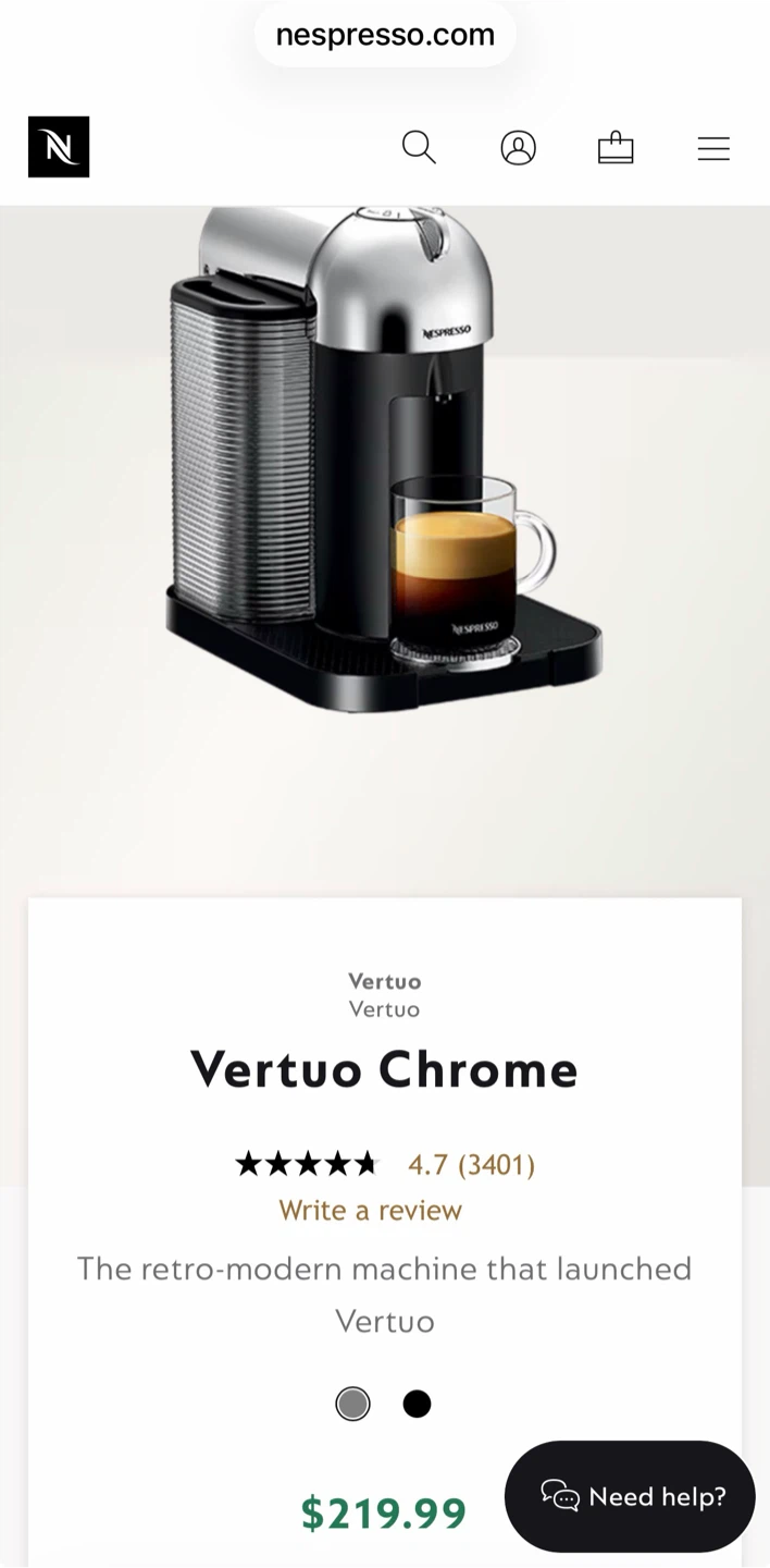 Nespresso Vertuo Chrome Coffee Machine and Capsule Storage - photo 2