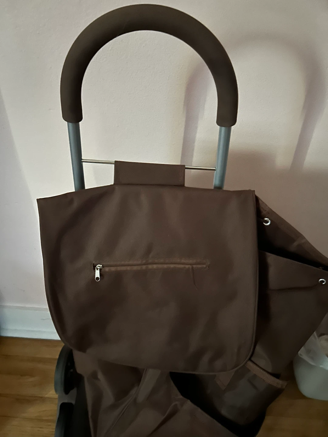 Brown Shopping Cart with Handle - photo 2