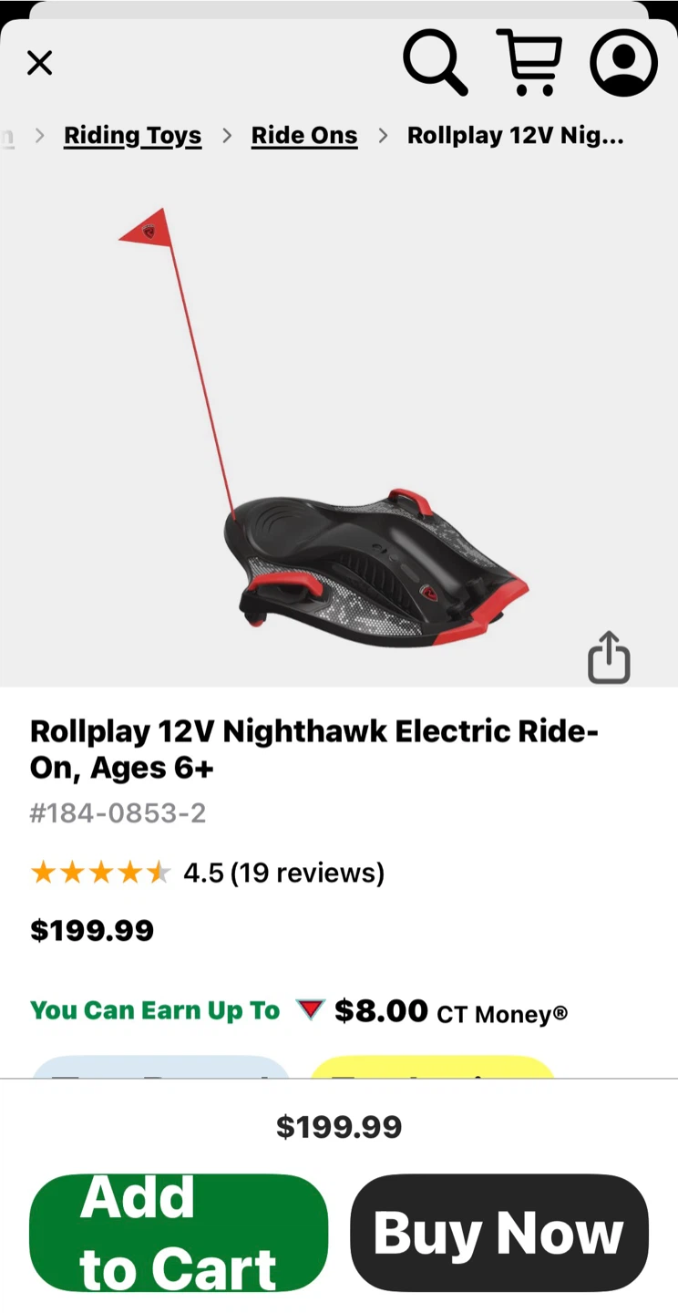 Rollplay 12V Nighthawk Electric Ride-On - photo 4