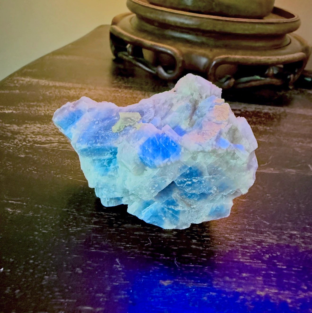 Blue Calcite Crystal From Mexico