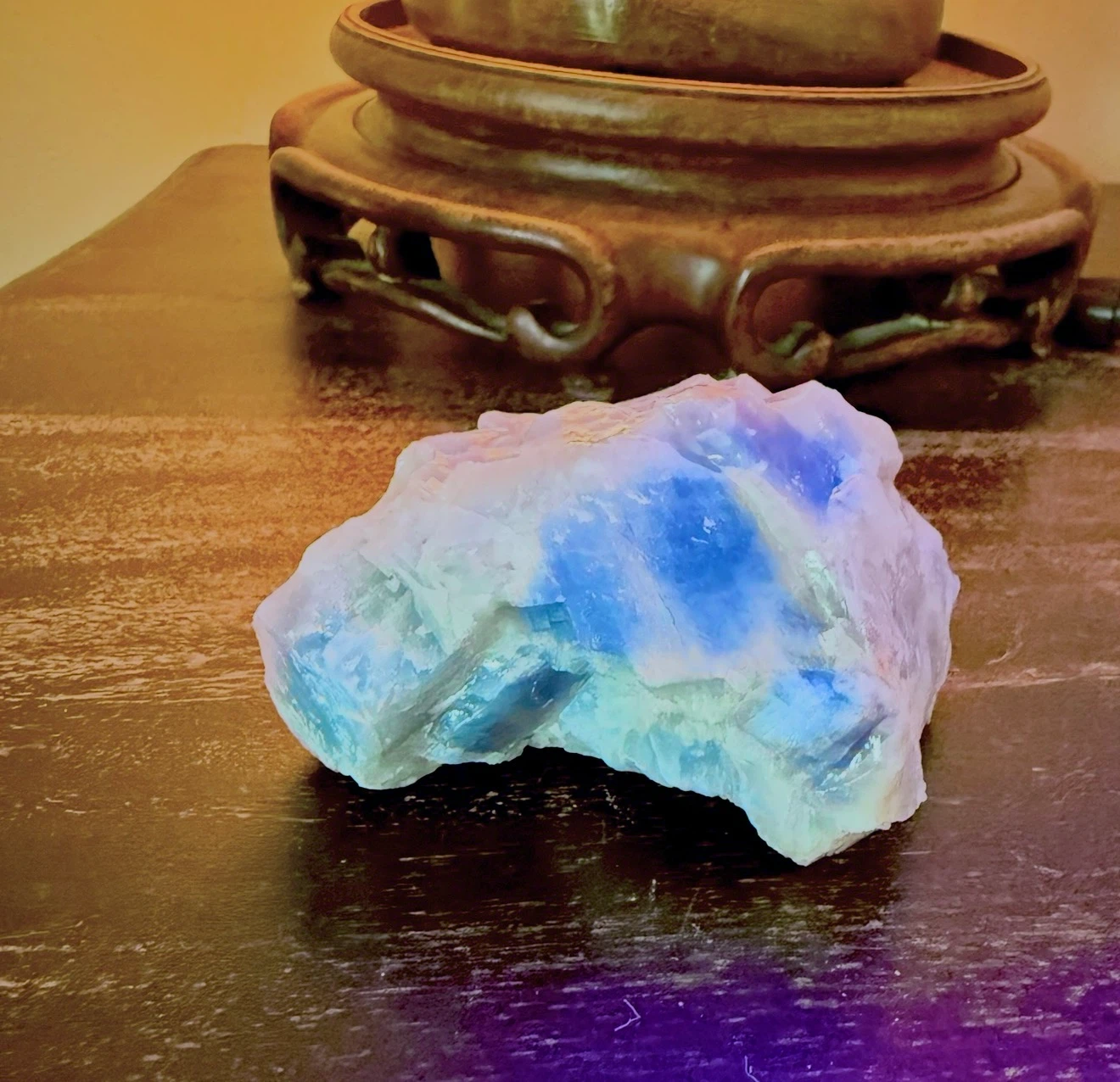 Blue Calcite Crystal From Mexico - photo 2