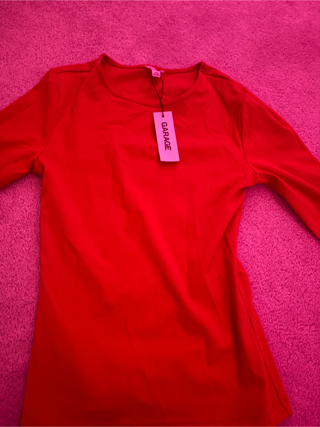 Garage Red Long-Sleeve Top