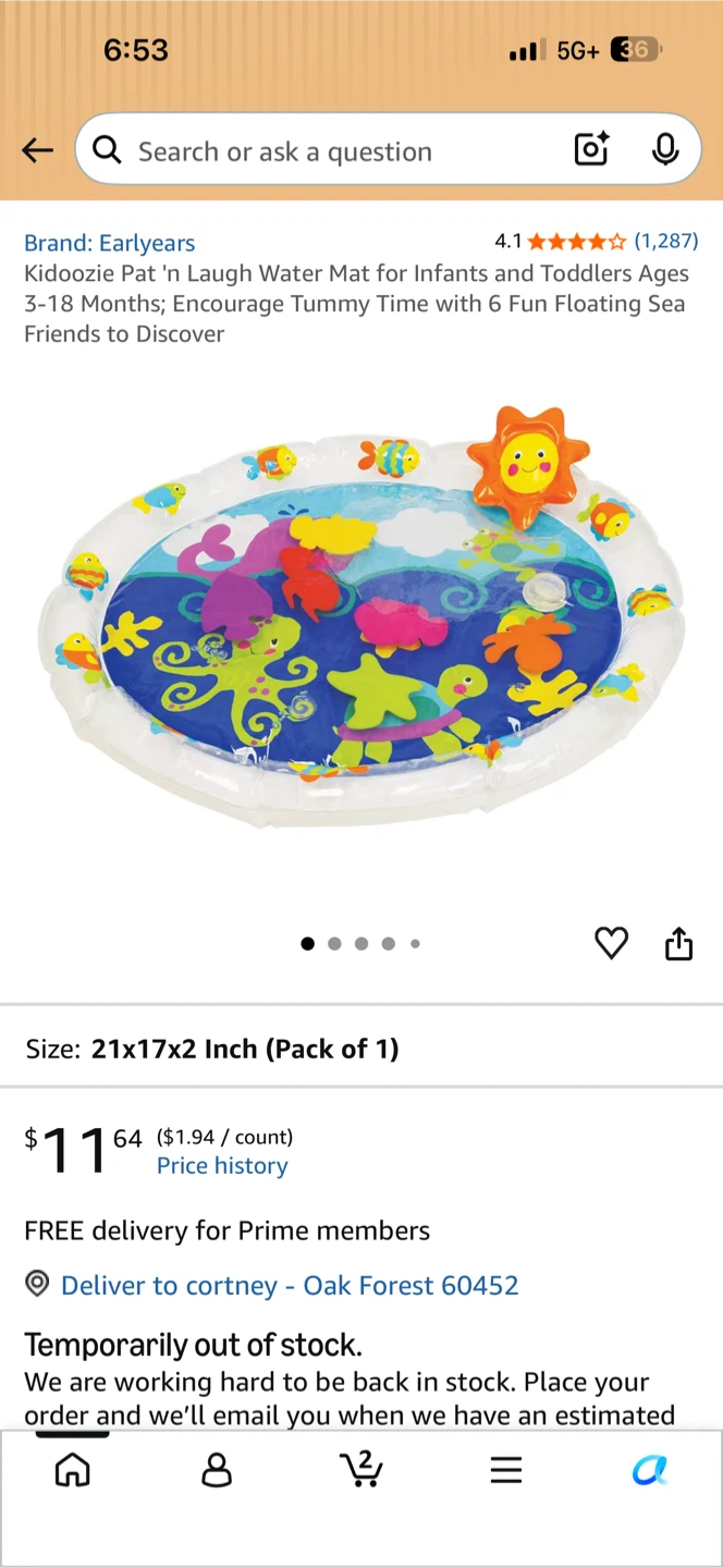 Kidoozie Pat 'n Laugh Water Mat for Infants and Toddlers