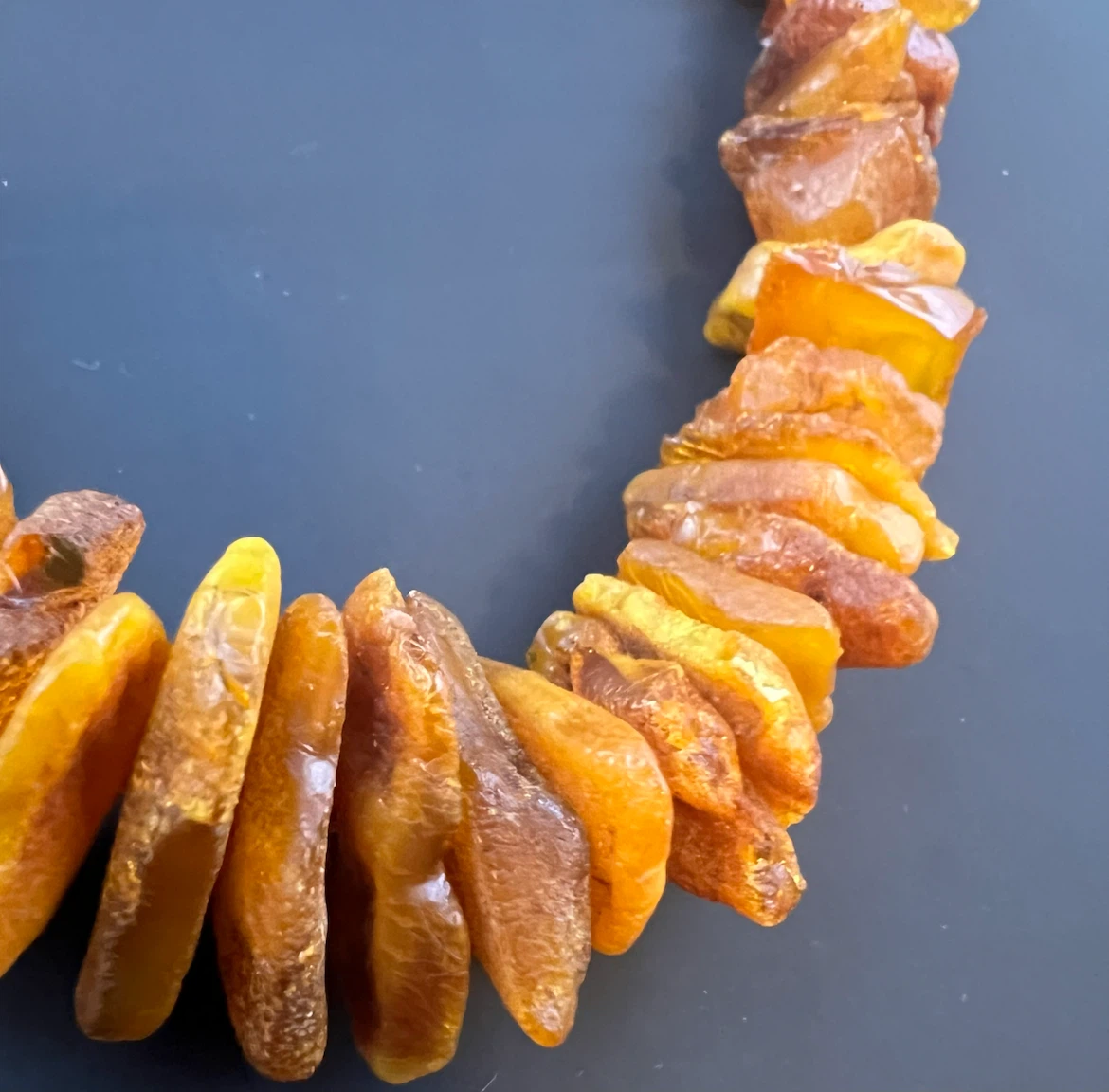 Vintage Baltic Amber Chip/Nugget Necklace - photo 2
