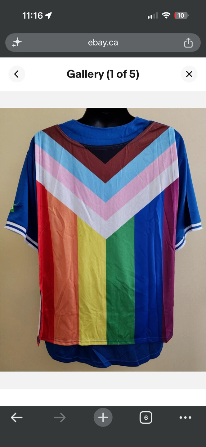 BRAND NEW - Toronto Blue Jays Rainbow Flag Jersey Giveaway - photo 2