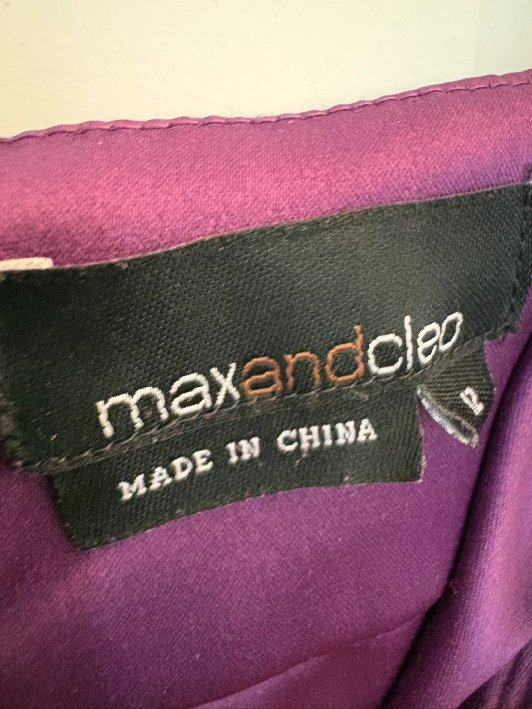 Max and Cleo Purple Dress Size P