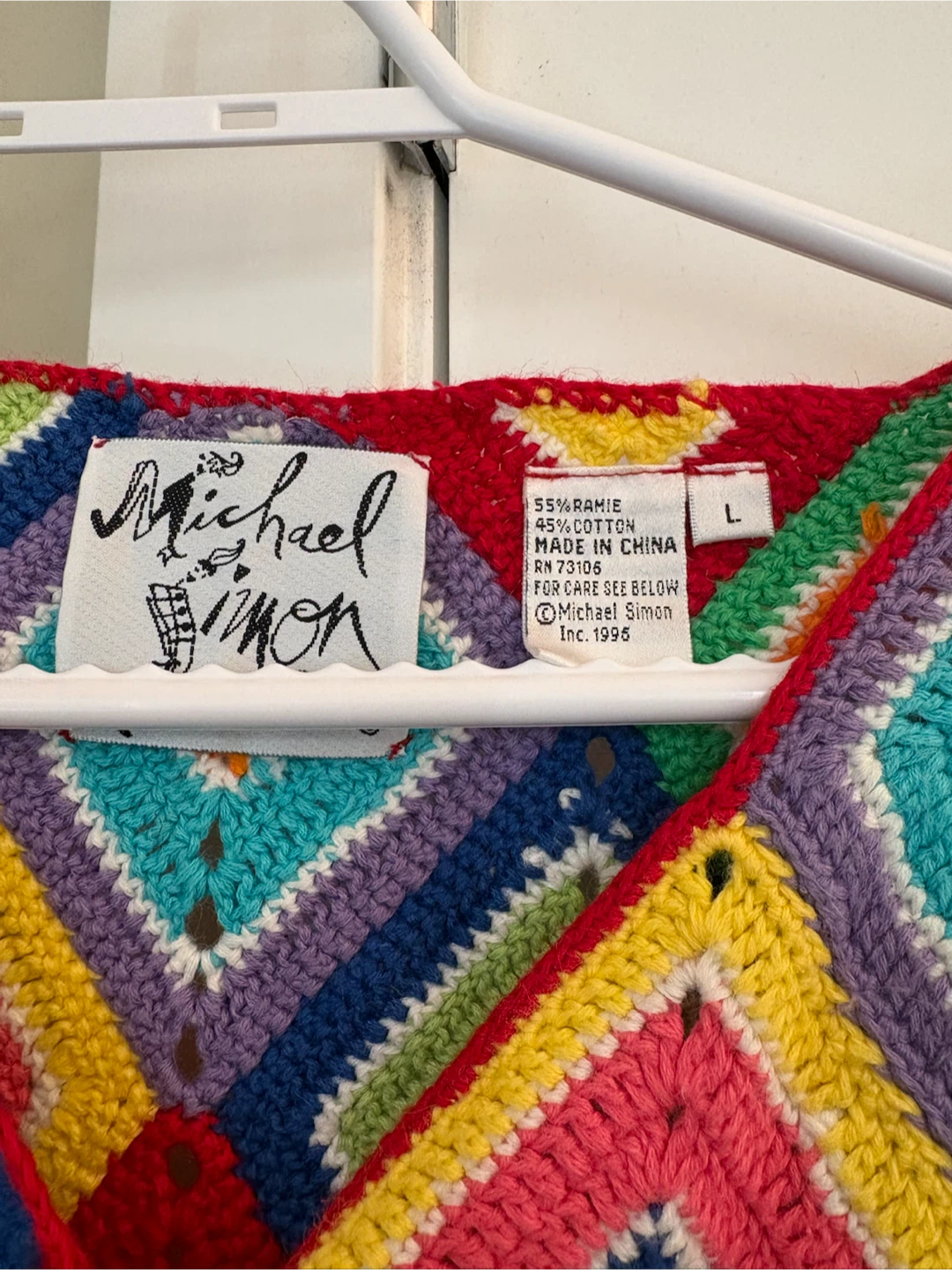 Michael Simon Women's Crochet Diamond Cardigan - photo 2