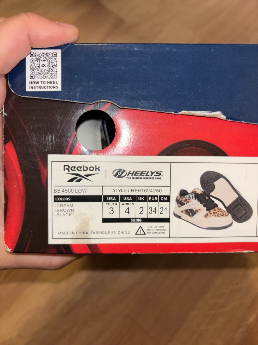 Reebok x Heelys BB 4500 LOW Leo Print Wheeled Shoes Youth 4 - photo 5