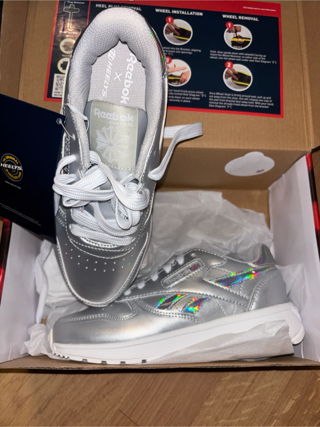 Reebok Youth Classic Wheeled Shoes Silver - photo 2
