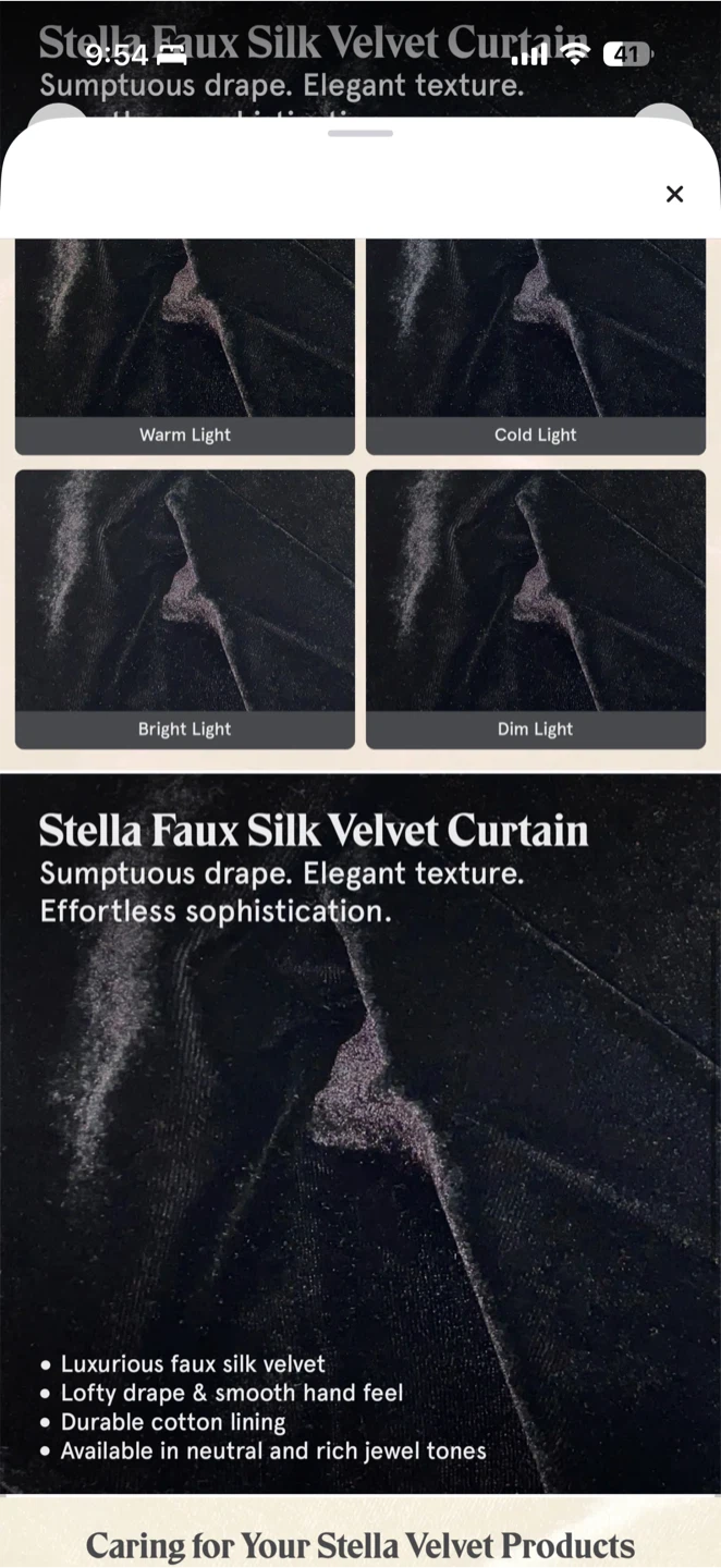 Stella Faux Silk Velvet Bed Skirt - Queen Black - photo 3