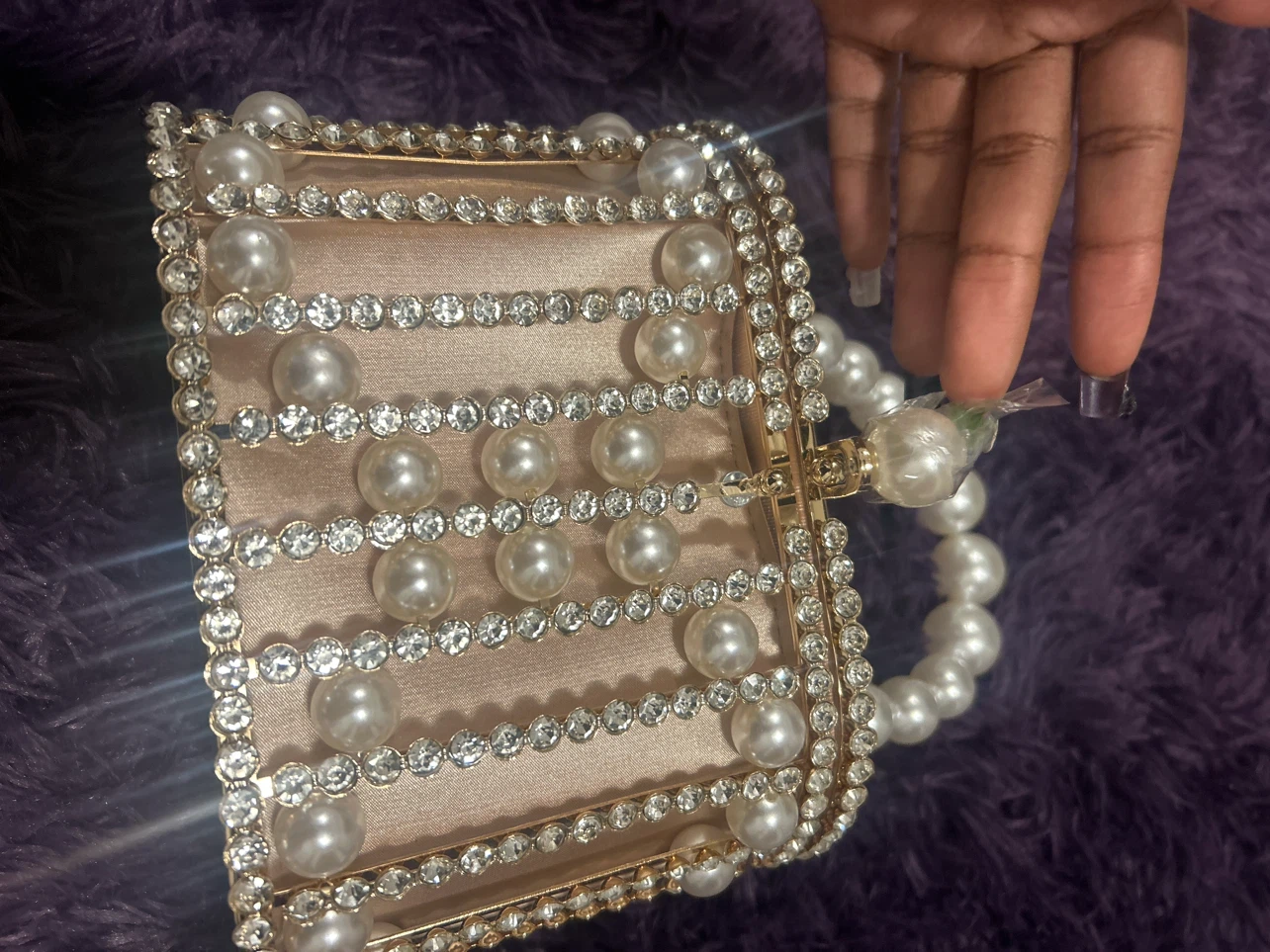 Beaded and Rhinestone Evening Clutch - photo 2