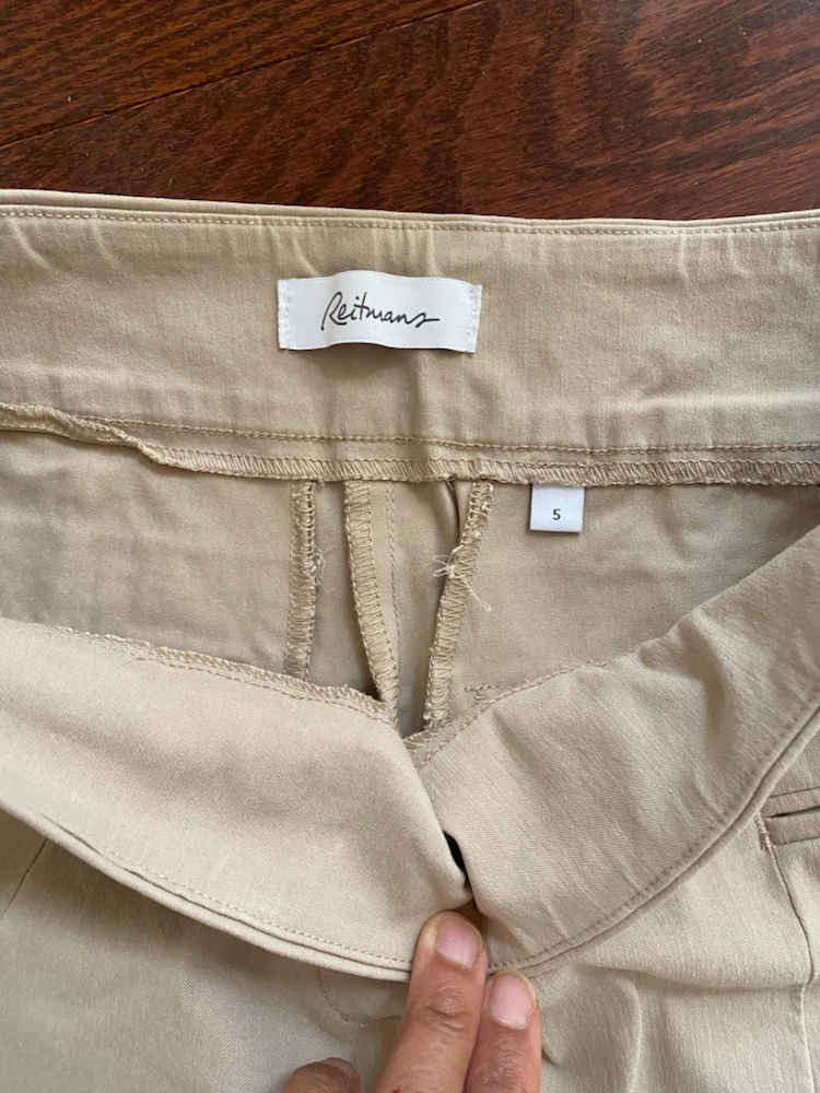 Reitmans Women's Beige Cropped Pants Size 5 - photo 3