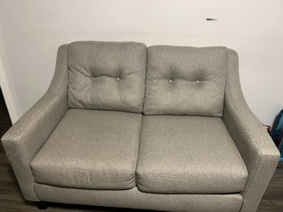 Grey Loveseat Sofa - photo 2