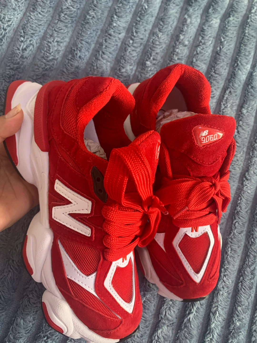New Balance 9060 Red White Sneakers