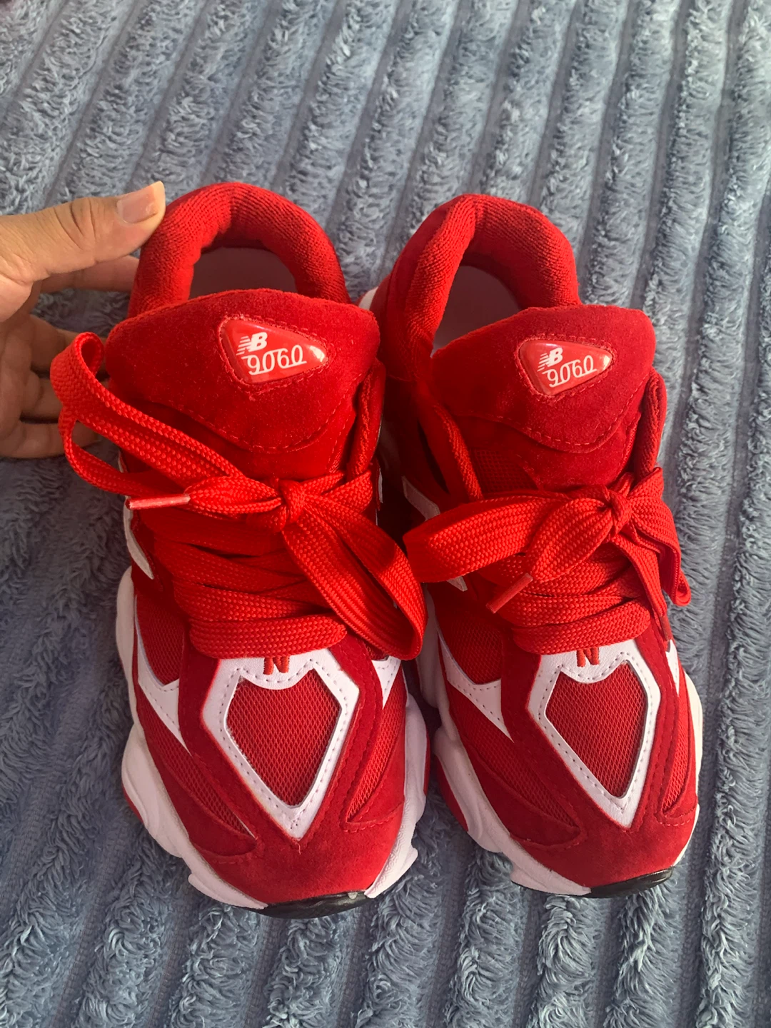 New Balance 9060 Red White Sneakers - photo 2