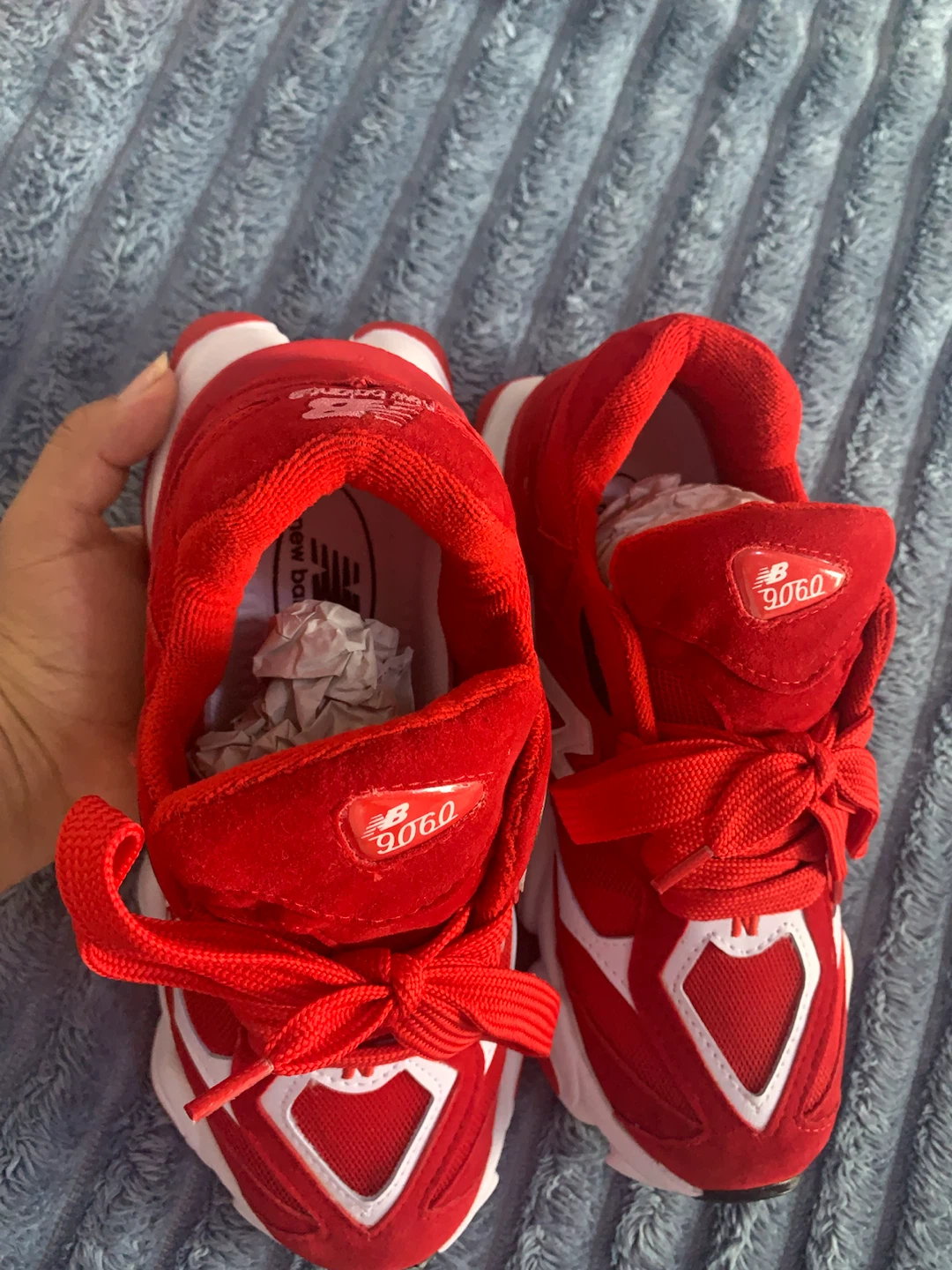 New Balance 9060 Red White Sneakers - photo 3