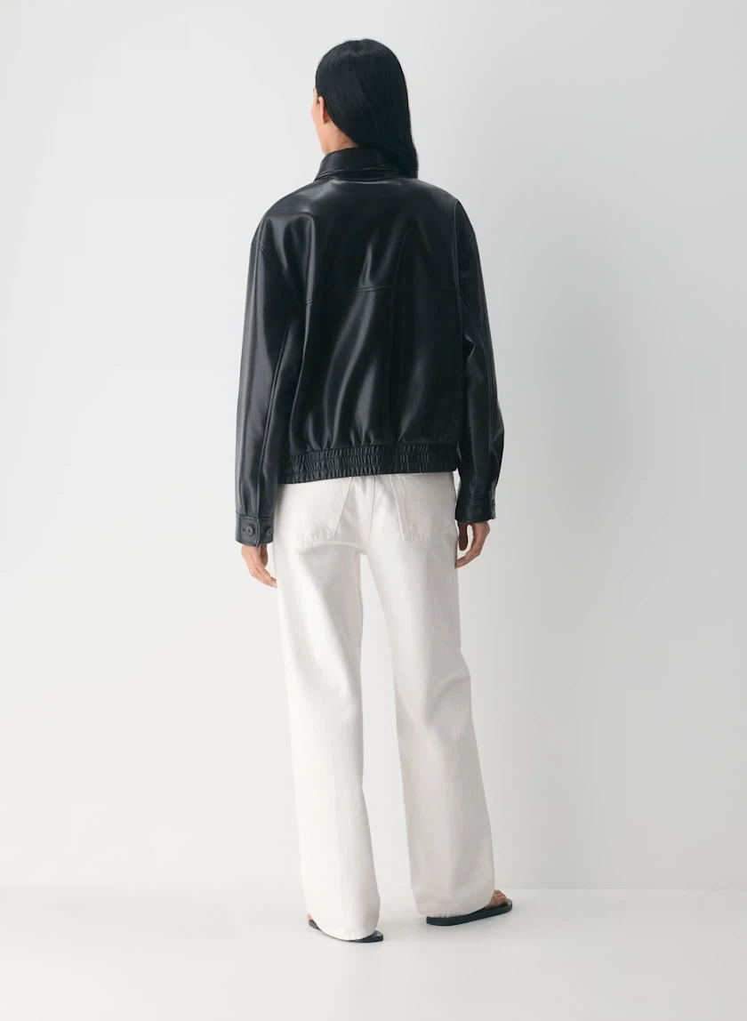 Aritzia Wilfred Falcon Jacket - Leather Bomber - photo 5