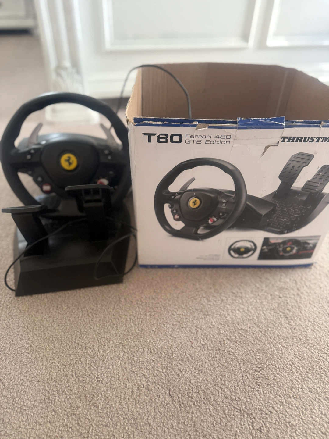 Thrustmaster T80 Ferrari 488 GTB Edition Racing Wheel and Pedals