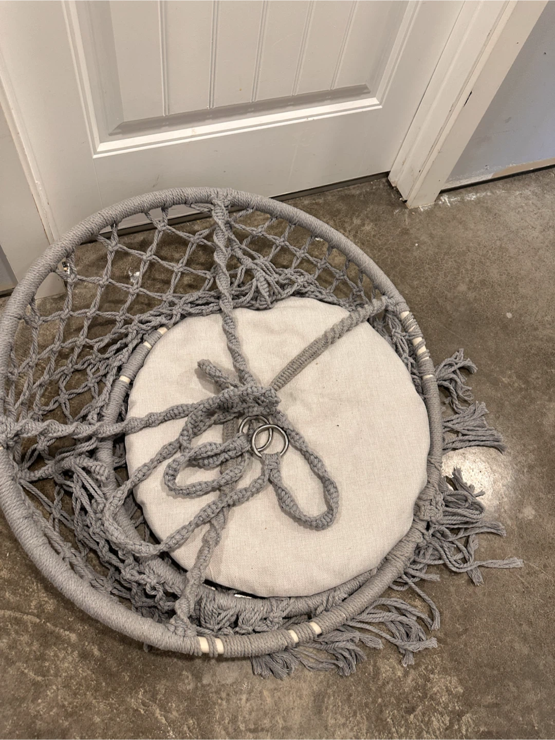 Outsunny Macrame Hammock Chair - Dark Grey - photo 2