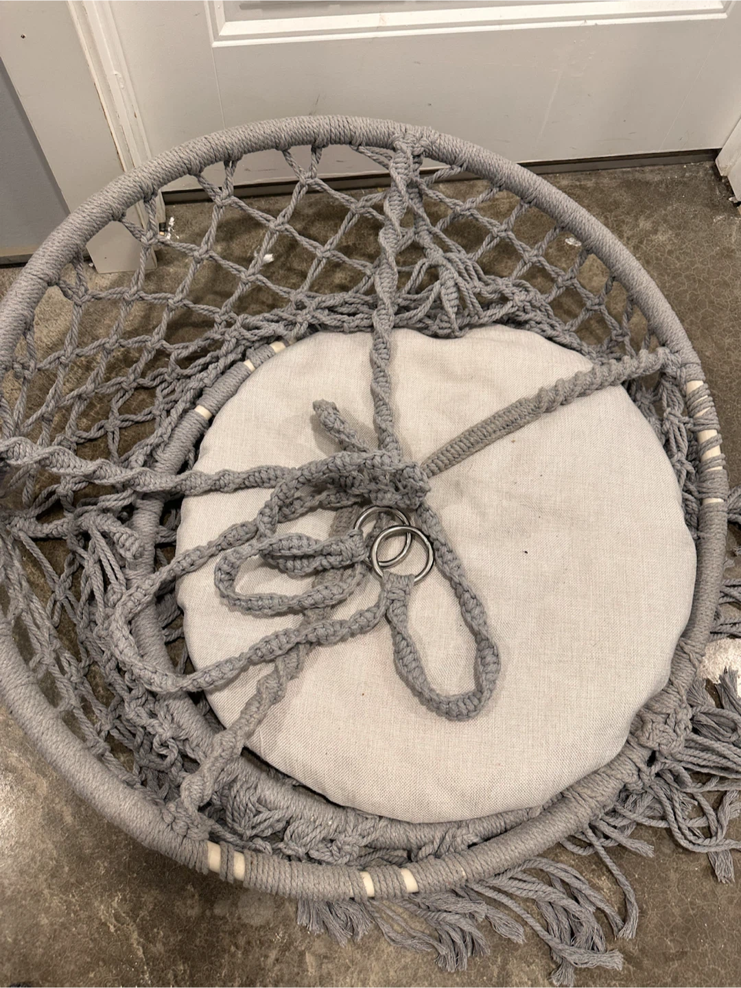 Outsunny Macrame Hammock Chair - Dark Grey - photo 3