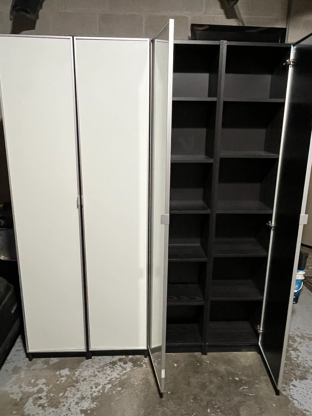 IKEA BILLY Bookcases with MORLIDEN Glass Doors – Like New - photo 2