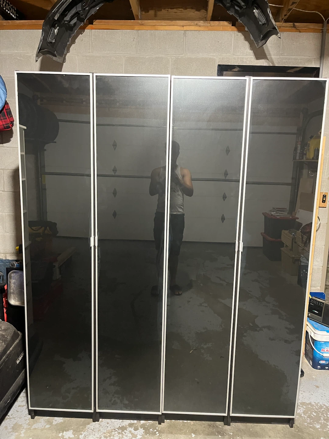 IKEA BILLY Bookcases with MORLIDEN Glass Doors – Like New - photo 3