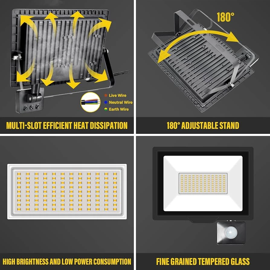 75W Motion Sensor Light Outdoor 7500LM Super Bright LED - photo 5