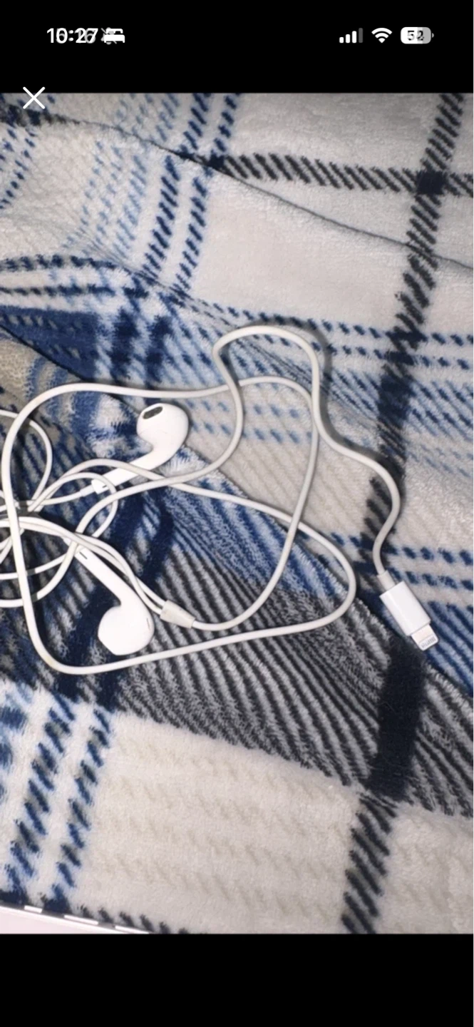 White Earbuds with Lightning Connector