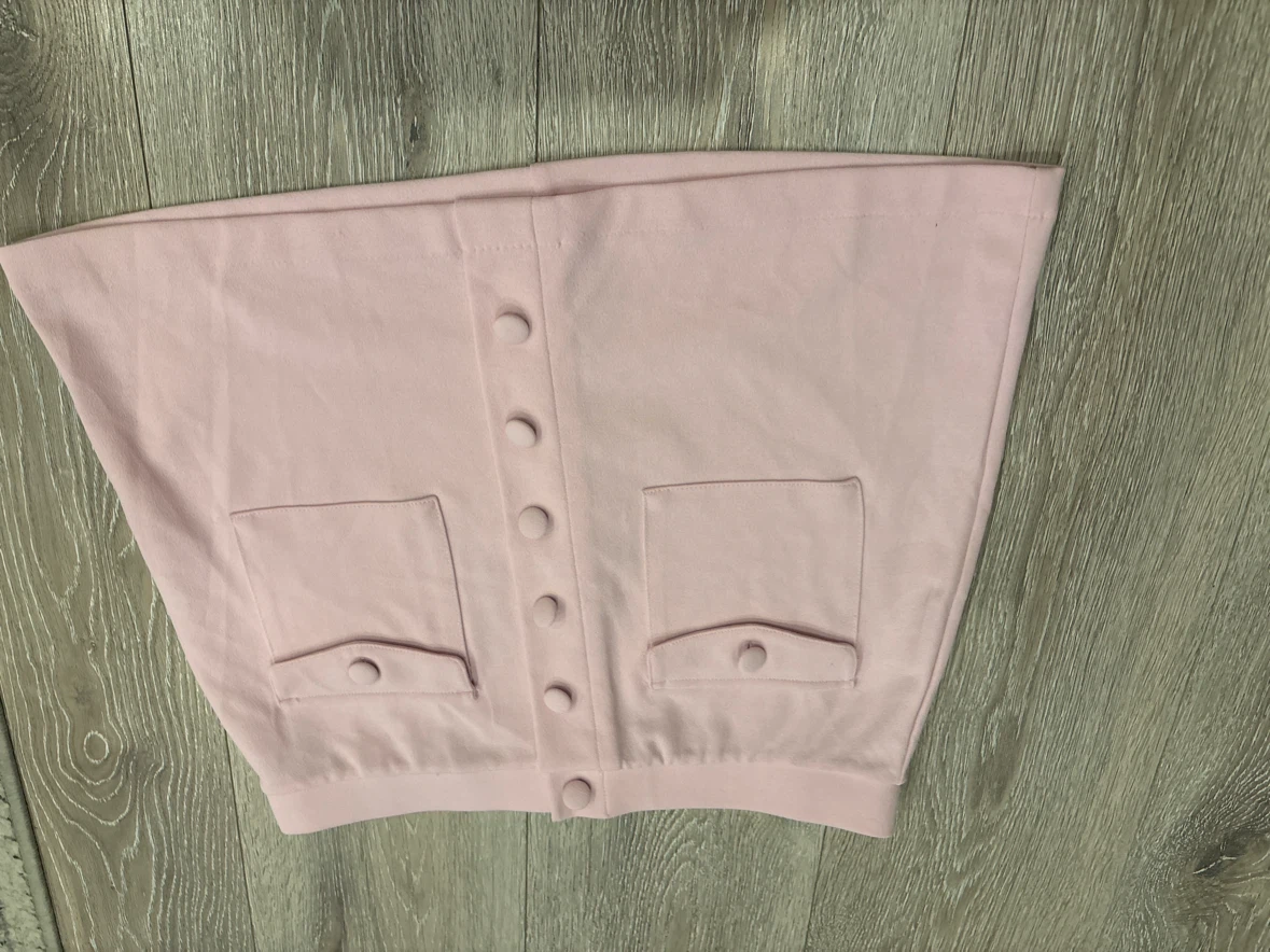 Fashion Nova Pink Button-Front Skirt