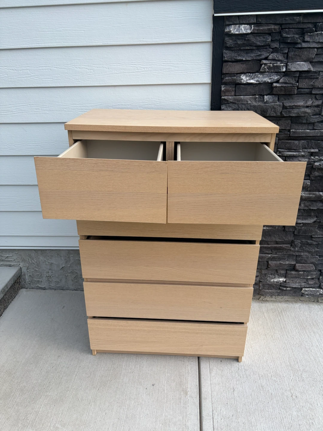 IKEA MALM Tall dresser light oak colour - photo 2
