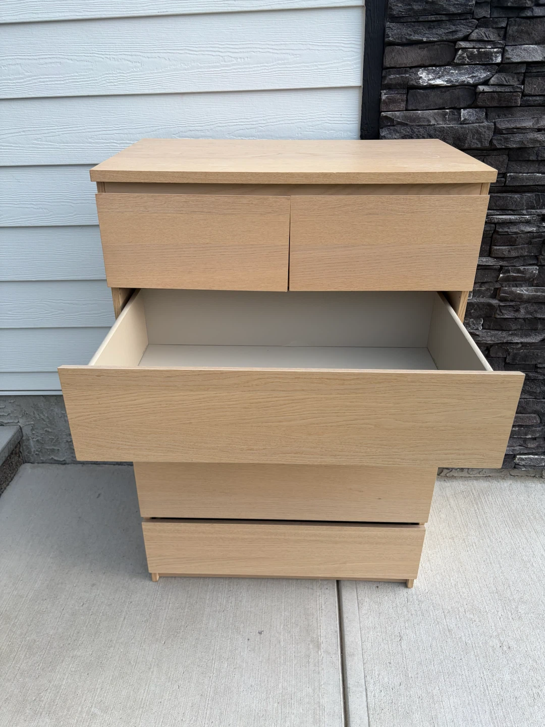 IKEA MALM Tall dresser light oak colour - photo 3