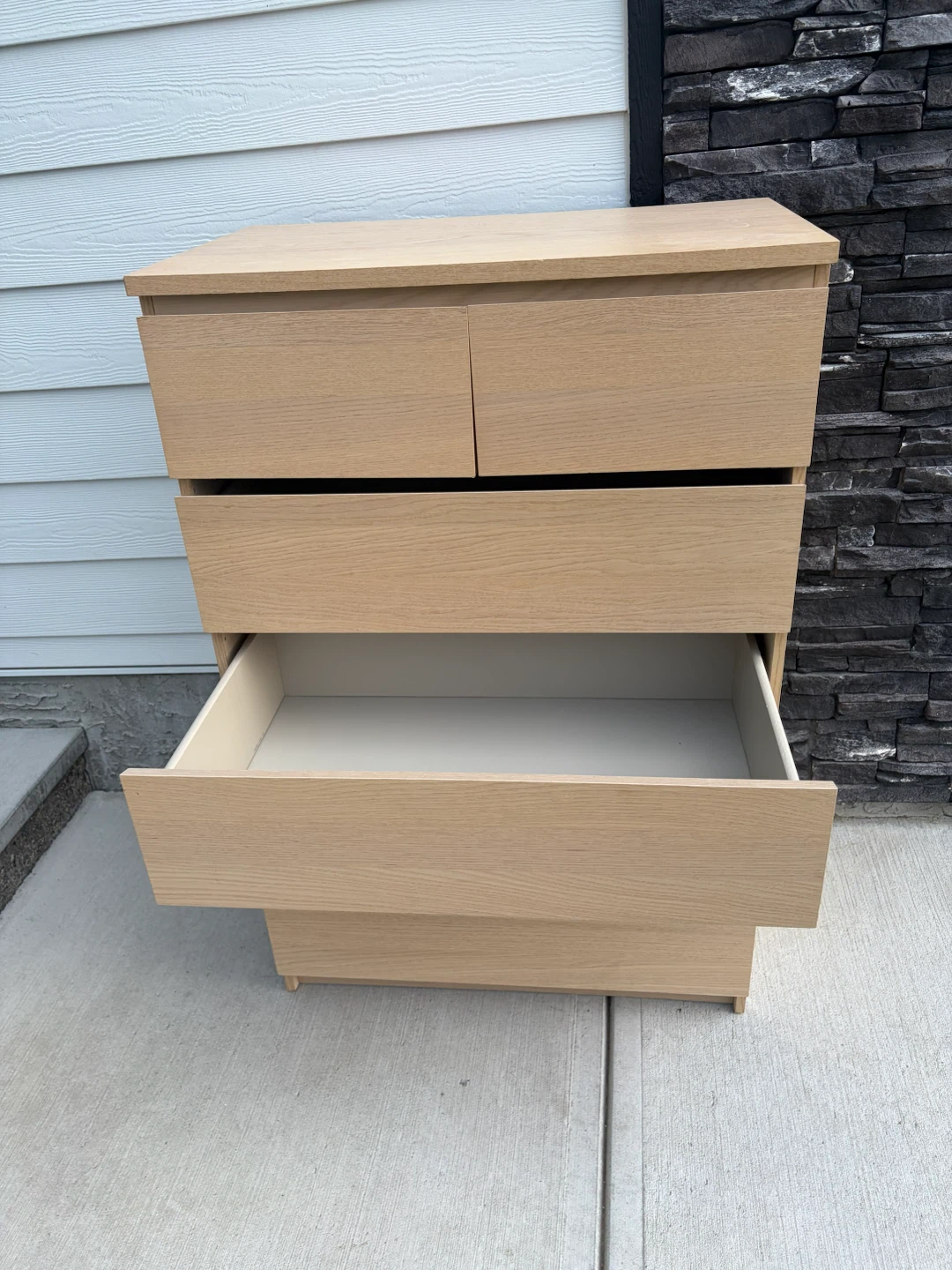 IKEA MALM Tall dresser light oak colour - photo 4