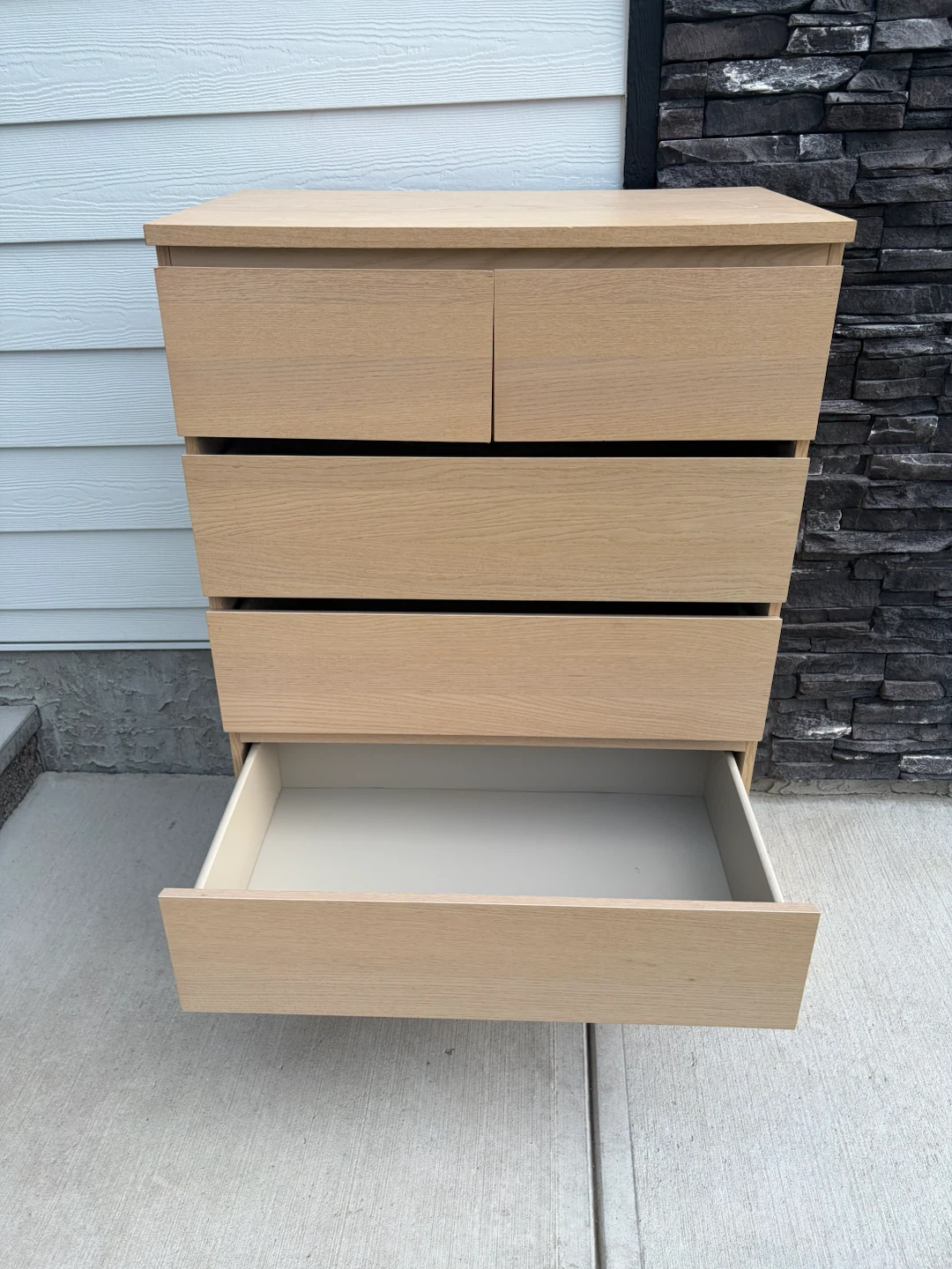 IKEA MALM Tall dresser light oak colour - photo 5