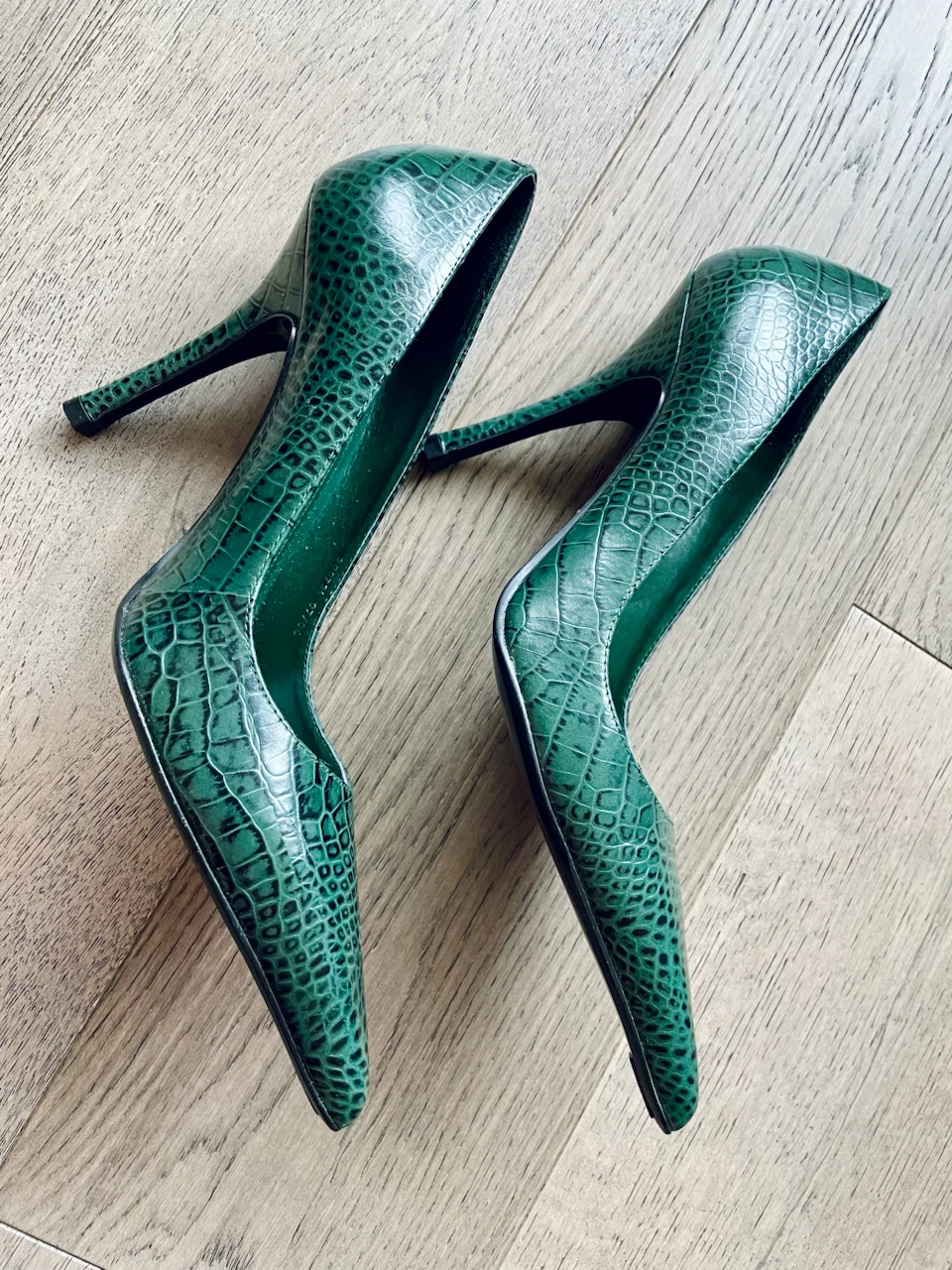 Faith Green Croc Print Stiletto Heels - photo 4