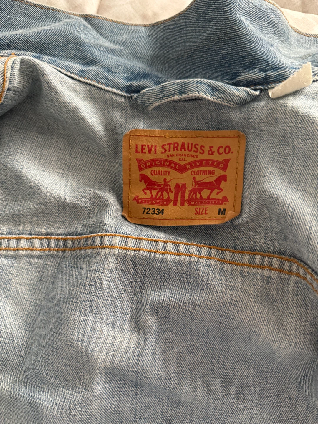 Levi's Denim Jacket with Orange West Print