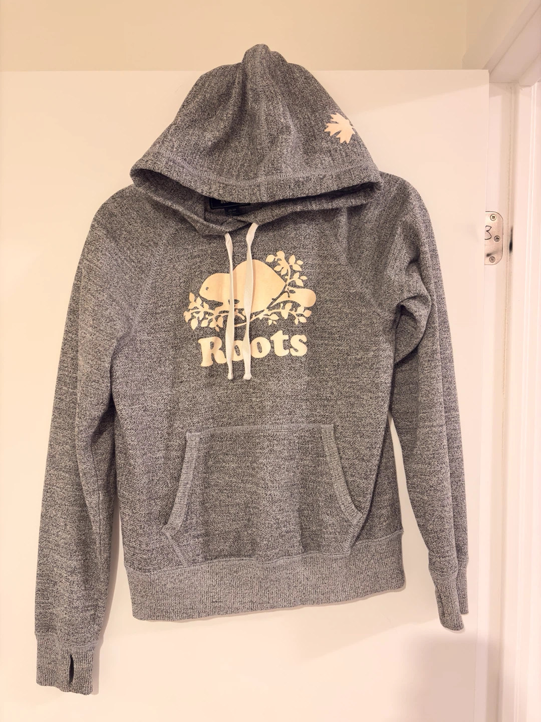 Roots Grey Hoodie with Beaver Logo